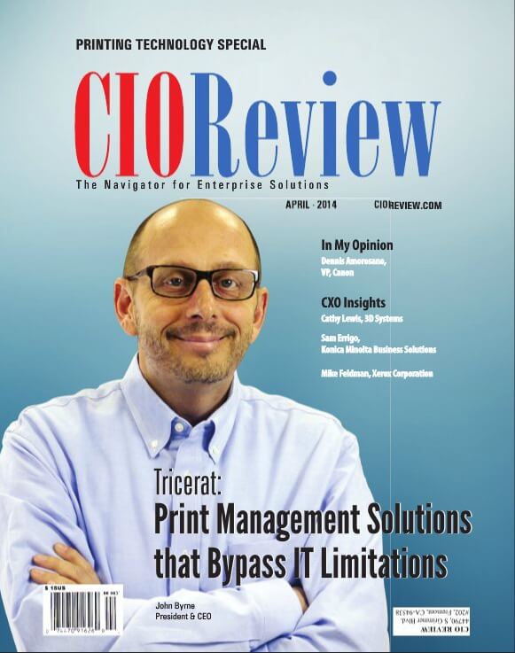 CIO Review magazine cover April 2014 - Reinvent Print - Paul Hudson article issue